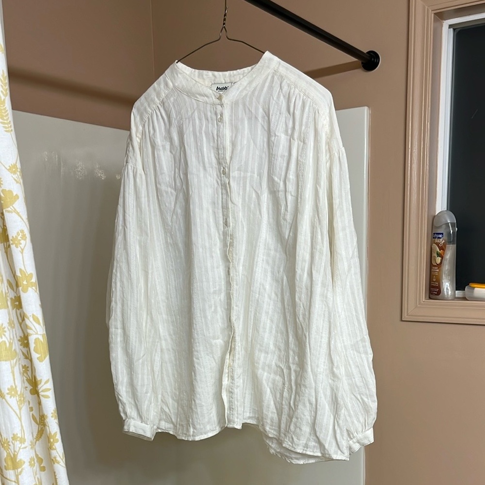 2XL Brava Fabrics Cotton Poet Blouse